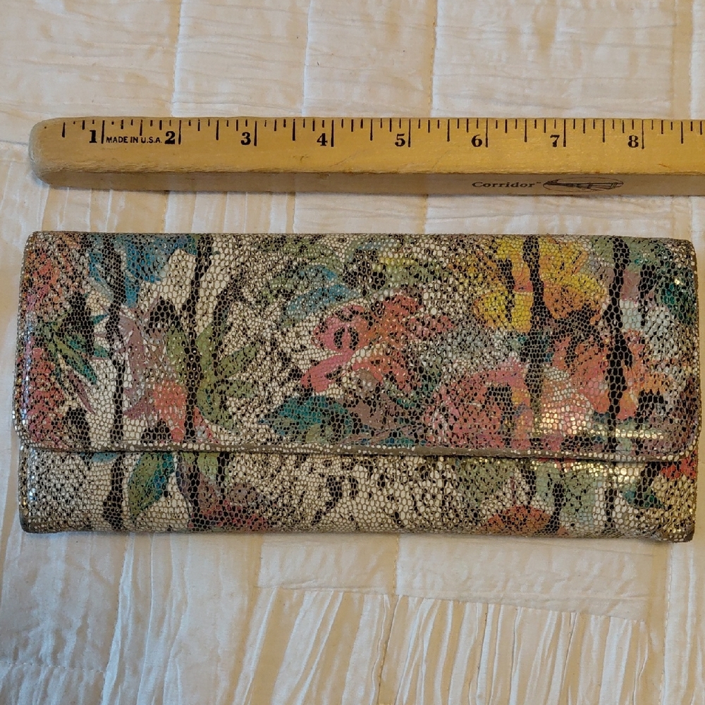 HOBO Teal and Snakeskin Patterned Interior New